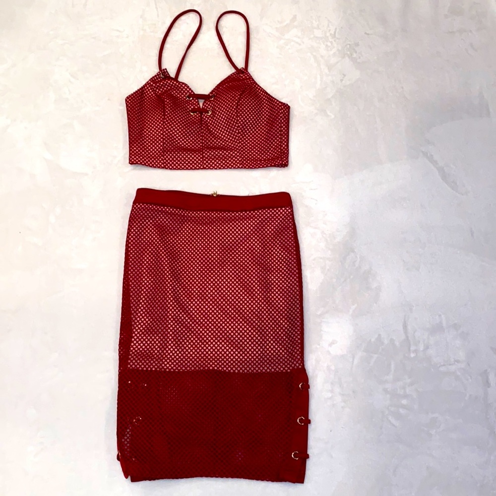 Entry- Midi Burgundy matching set